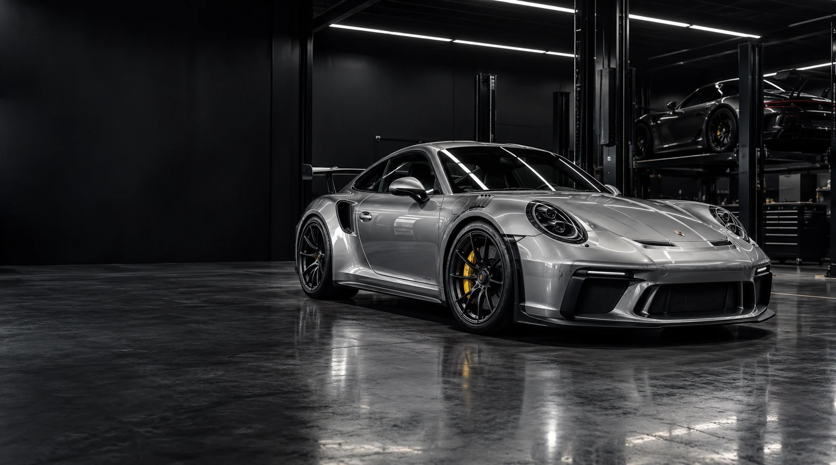 Silver Porsche, an illustration of precision automotive care